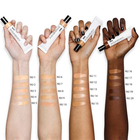 what color foundation for ysl would i be|ysl nu bare look.